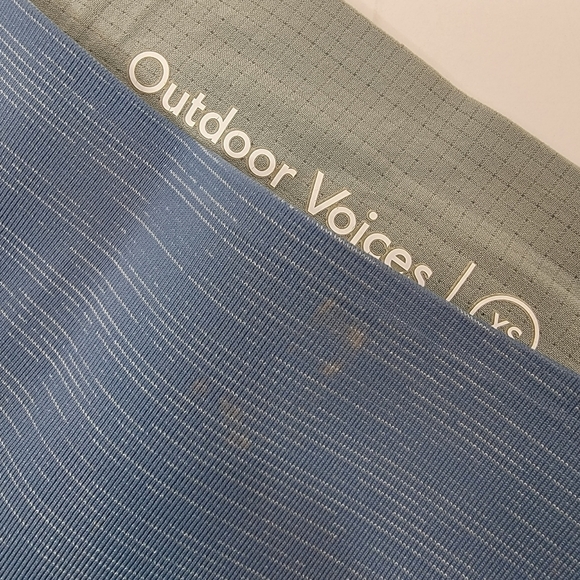 Outdoor Voices Sz XS Leggings Back Pocket Blue Gray Colorblock - Picture 6 of 6